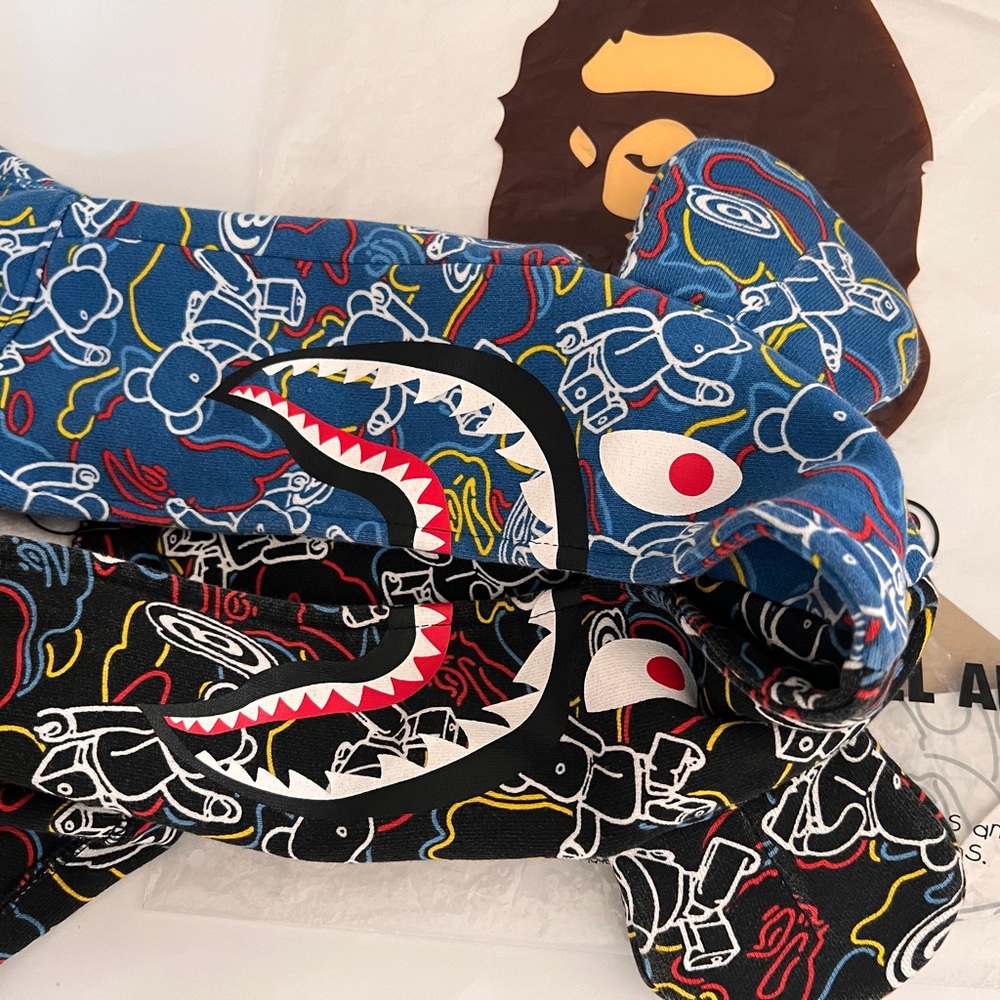 A Bathing Ape - “ BAPE X BEARBRICK “ Camo Shark Hoodie